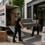Kleiner Umzug in Köln mit Richter Umzüge Team und Sofa