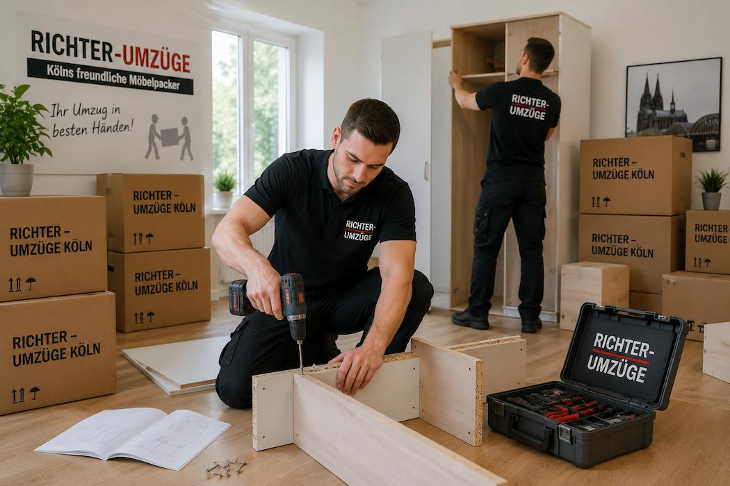 Möbelmontage beim Umzug in Köln mit Richter Umzüge Team