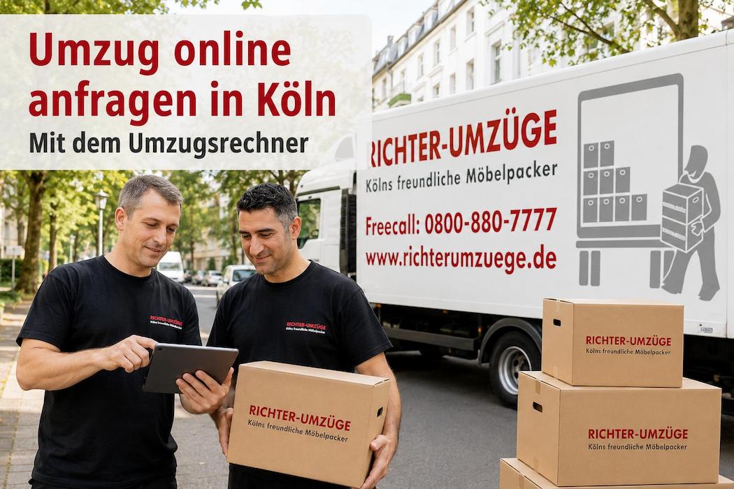 Umzug in Köln online anfragen mit Richter Umzüge und Umzugsrechner